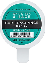 Духи, Парфюмерия, косметика Bath and Body Works White Tea & Sage Car Fragrance Refill - Ароматизатор для авто (сменный блок)