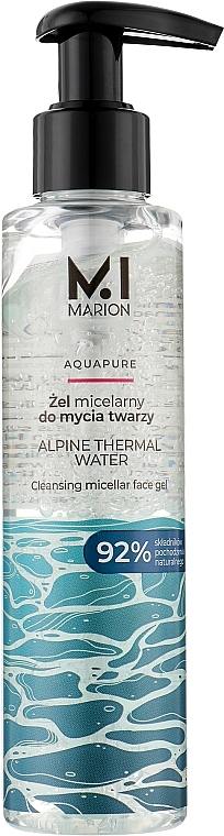 Очищувальний міцелярний гель для вмивання з термальною водою - Marion Aquapure Alpine Thermal Water Micellar Gel