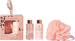 Духи, Парфюмерия, косметика Набор - Grace Cole The Luxury Bathing Vanilla & Almond Glaze Set (sh/gel/100ml + b/lot/100ml + sponge)