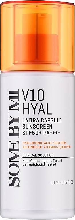 Сонцезахисний крем - Some By Mi V10 Hyal Hydra Capsule Sunscreen SPF50+ PA++++ — фото N1