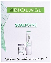 Парфумерія, косметика Набір - Biolage Scalpsync Aminexil (sh/250ml + hair/treatm/20x6ml)