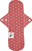 Многоразовая прокладка для менструации Макси, 5 капель, цветочки на красном - Ecotim For Girls — фото N1
