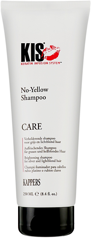 Кератиновий очищувальний шампунь для світлого і сивого волосся проти жовтизни - Kis Care No-Yellow Shampoo — фото N1