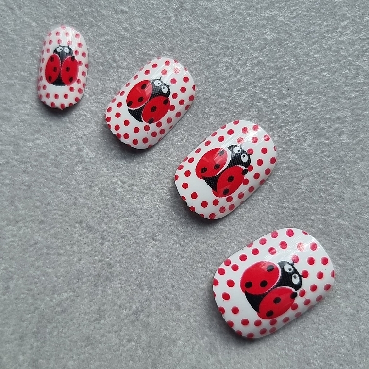 Накладные ногти для детей "Божья коровка", 966 - Deni Carte Magic Miss Tips — фото N4