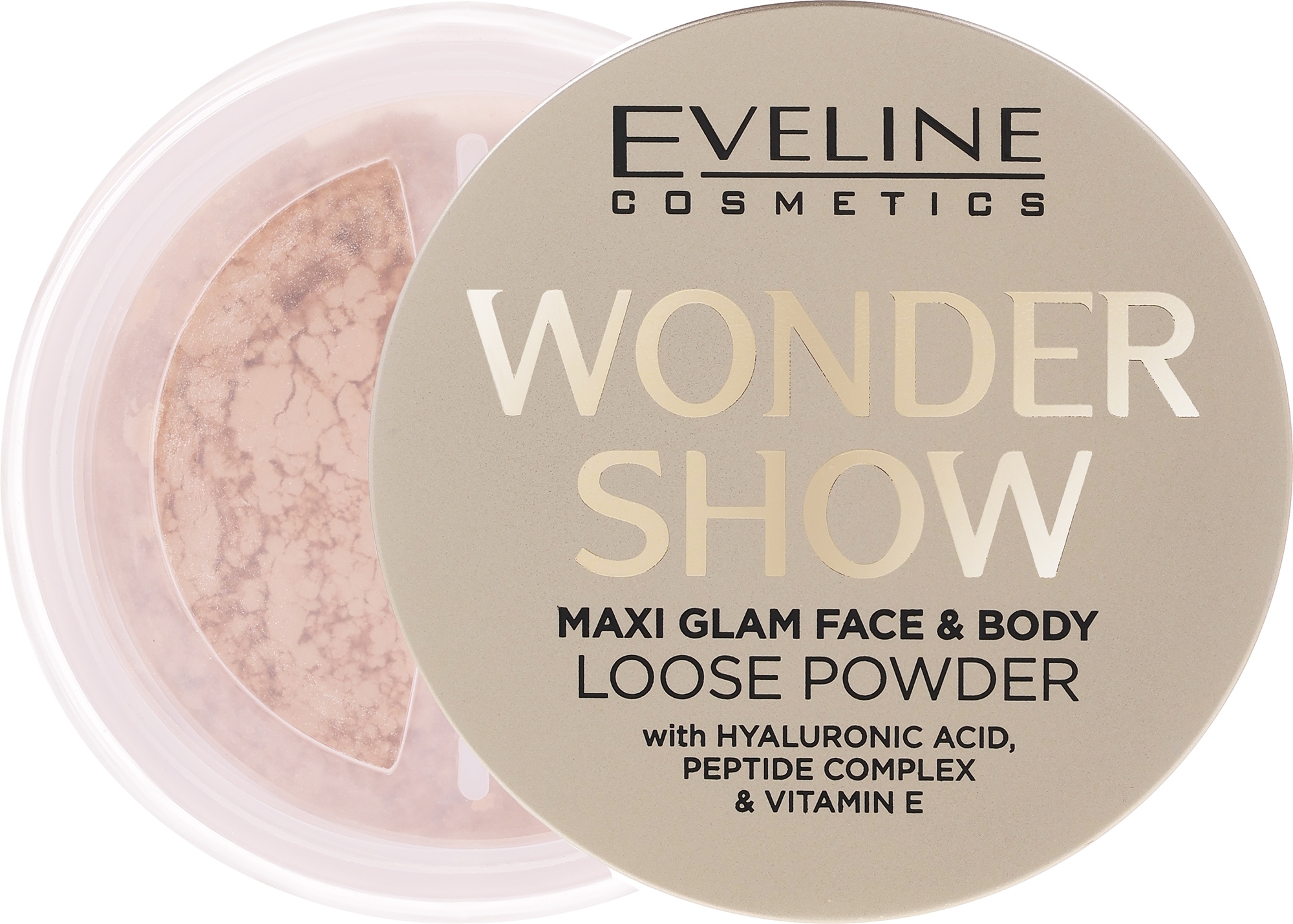 Рассыпчатая пудра для лица и тела - Eveline Cosmetics Wonder Show Maxi Glam Face & Body Loose Powder — фото 6g