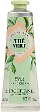 Парфумерія, косметика L'Occitane The Vert Green Tea Hand Cream - Крем для рук