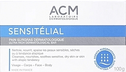 Дерматологічне мило для обличчя й тіла - ACM Laboratoires Sensitelial Dermatological Ultra-Rich Bar — фото N1