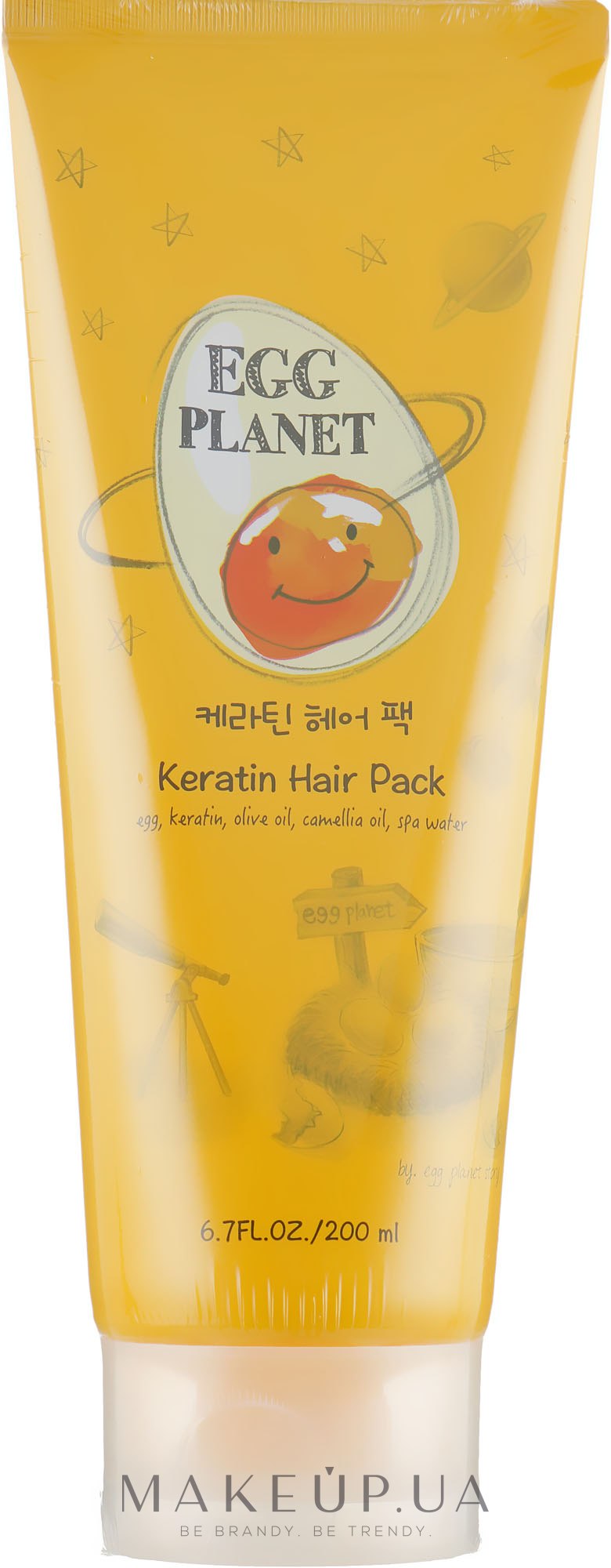 Кератиновая маска для поврежденных волос - Daeng Gi Meo Ri Egg Planet Keratin Hair Pack — фото 200ml
