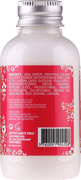 Набір - Institut Karite Fleur de Cerisier (sh/gel/50ml + b/milk/50ml + h/cr/75ml + soap/100g + bag) — фото N3