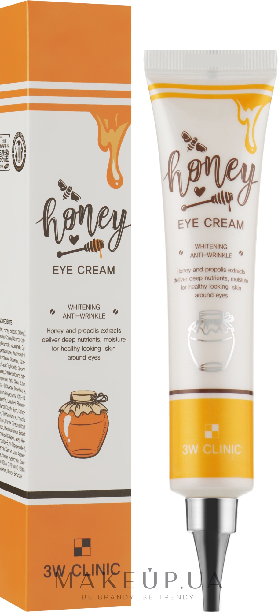 Крем для кожи вокруг глаз с экстрактом меда и прополиса - 3W Clinic Honey Eye Cream — фото 40ml