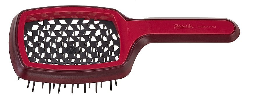 Расческа для волос SP508.A, красная - Janeke Curvy M Extreme Volume Vented Brush Magneta — фото N2