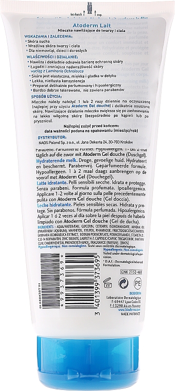 Молочко для тіла - Bioderma Atoderm Lait Hydratant — фото N4