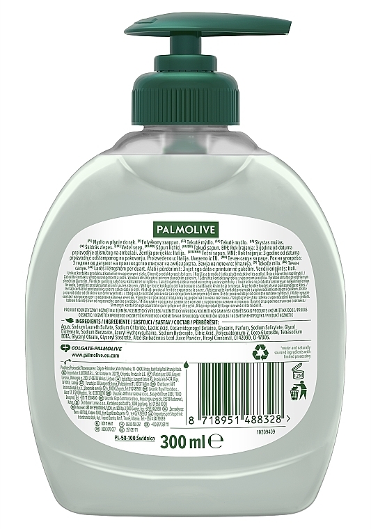 Жидкое мыло для рук "Гигиена Плюс" для чувствительной кожи с экстрактом алоэ вера антибактериальное - Palmolive Naturals — фото N2