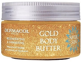Масло для тела после загара - Dermacol After Sun Gold Regenerating Shimmering Body Butter — фото N1