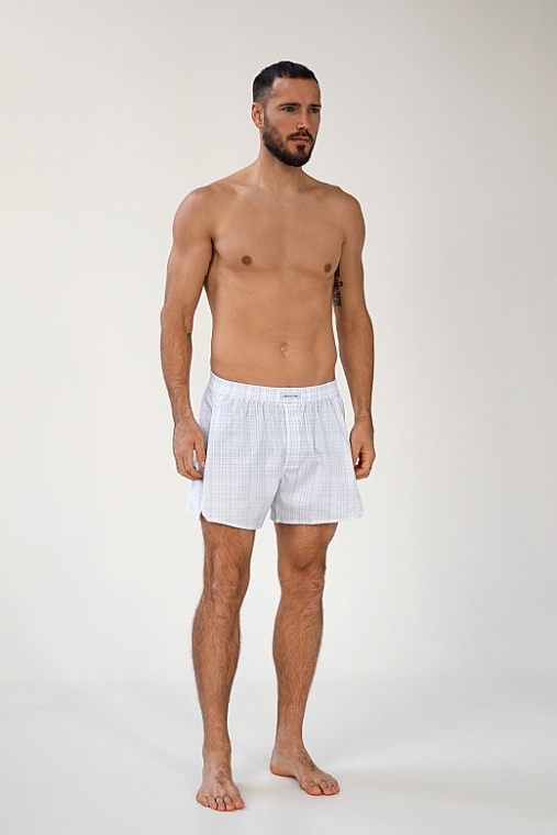 Трусы-шорты мужские из хлопка, белые - German Volf — фото N1