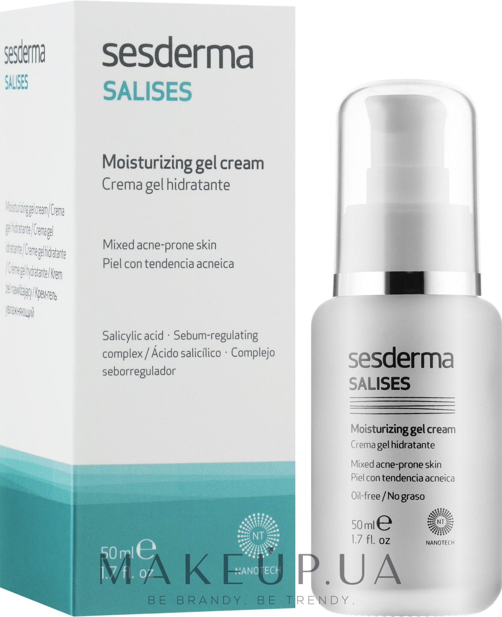Увлажняющий крем-гель для лица - SesDerma Laboratories Salises Moisturizing Gel Cream — фото 50ml
