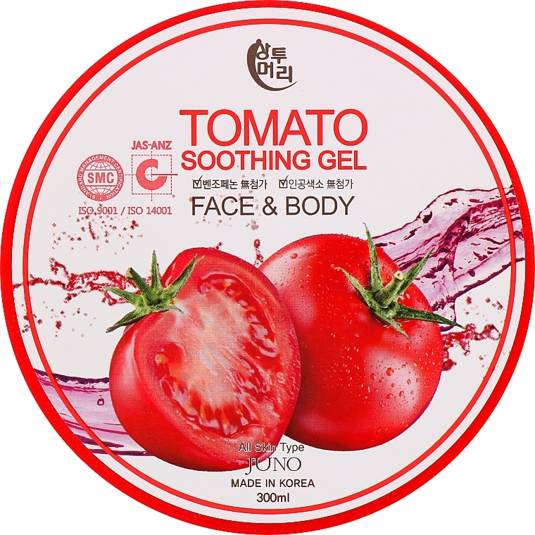 Заспокійливий гель для тіла та обличчя з екстрактом томату - Juno Sangtumeori Tomato Soothing Gel — фото N1