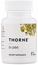 Диетическая добавка "Витамин D3" 1000МЕ, капсулы - Thorne Research Vitamin D  — фото N1