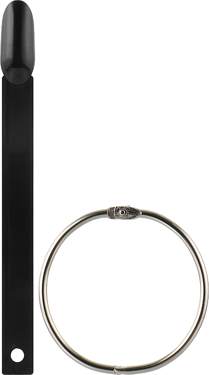 Палитра-веер для нанесения лаков овальной формы, 50 типс, черный - Kodi Professional — фото N1