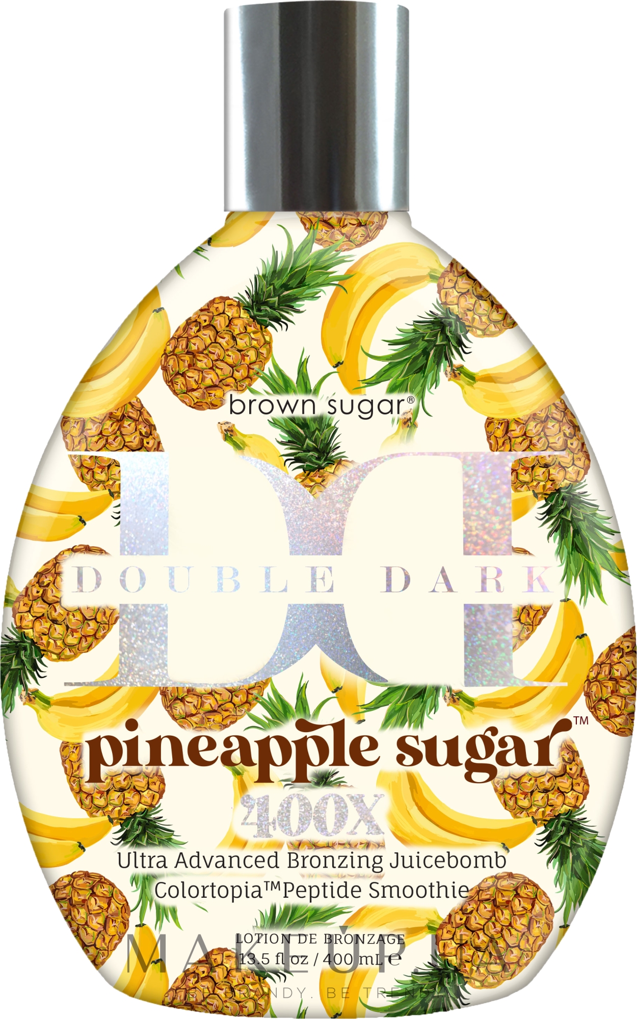 Крем для солярію для екстратемної бронзової засмаги з гламурним відтінком - Tan Incorporated Pineapple Sugar 400х Double Dark — фото 400ml