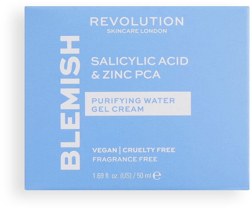 Очищувальний крем-гель із саліциловою кислотою й цинком - Revolution Skincare Purifying Gel Cream — фото N1