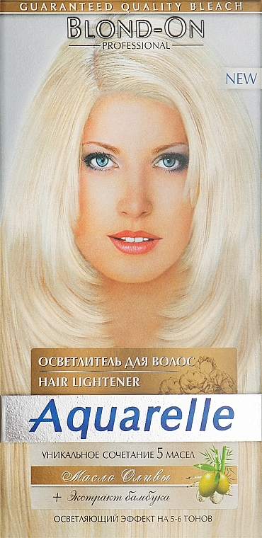 Осветлитель для волос с маслом оливы и экстрактом бамбука - Sts Cosmetics Aquerelle Blond-On — фото N1