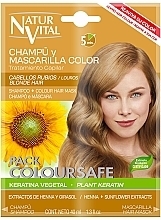 Духи, Парфюмерия, косметика Набор - Natur Vital Coloursafe Blonde (mask/30ml+shampoo/10ml)