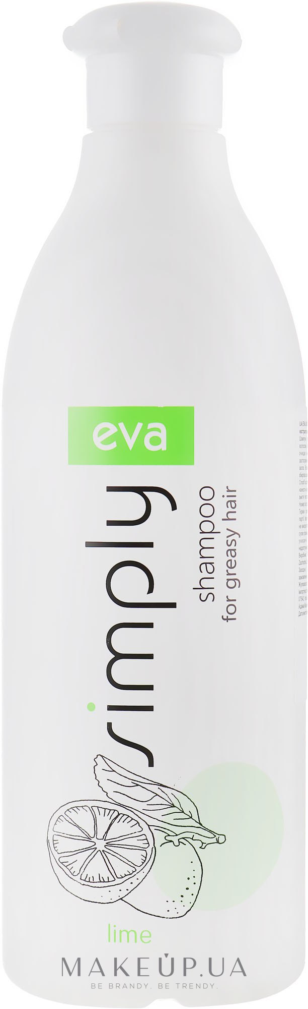 Шампунь для жирного волосся, з екстрактом лайму - Eva Simply Shampoo — фото 500ml