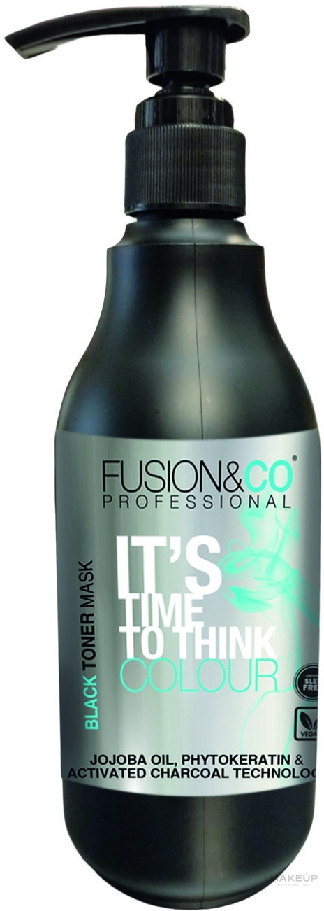 Маска для волосся тонуюча чорний - Fusion&Co Professional Fusion Black Toner Musk — фото 500ml