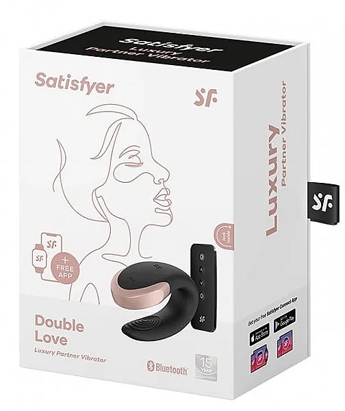 Смарт-вибратор для пар, черный - Satisfyer Double Love Luxury Partner Vibrator — фото N2