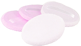 Парфумерія, косметика Спонж CS055WP для пудри 4в1, рожевий + білий - Cosmo Shop Sponge