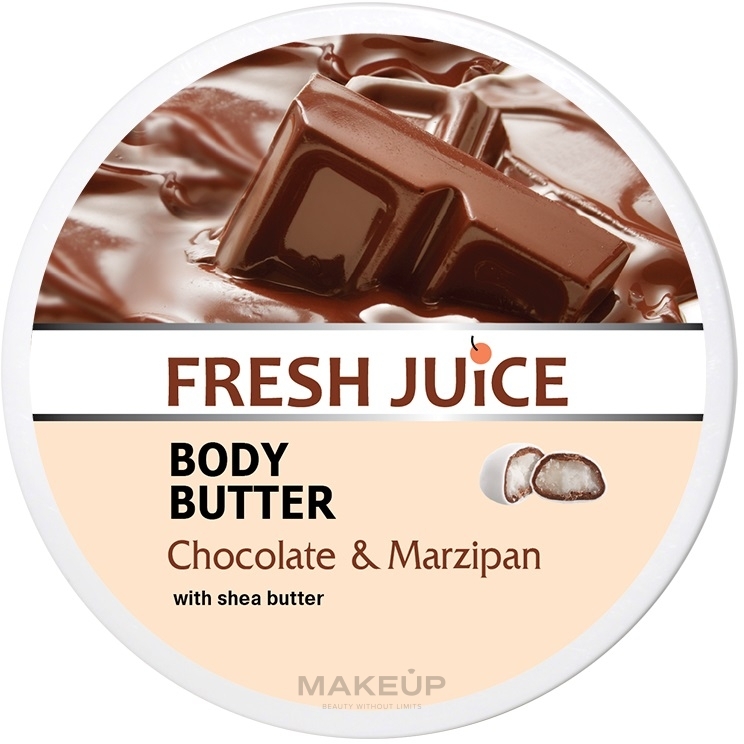 Крем-масло для тела с маслом ши "Шоколад и марципан" - Fresh Juice Chocolate & Marzipan — фото 225ml