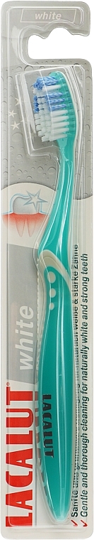 Зубная щетка "White", бирюзовая - Lacalut  — фото N1