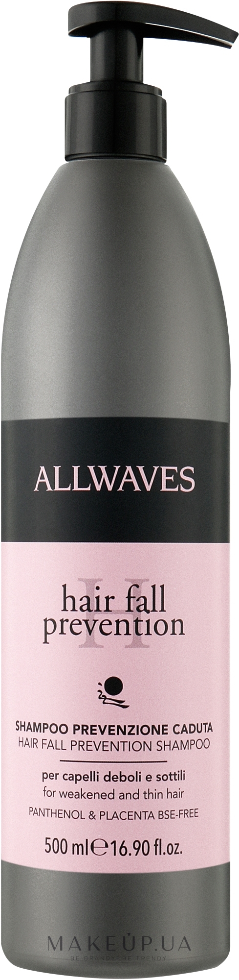 Шампунь против выпадения волос - Allwaves Placenta Hair Loss Prevention Shampoo  — фото 500ml