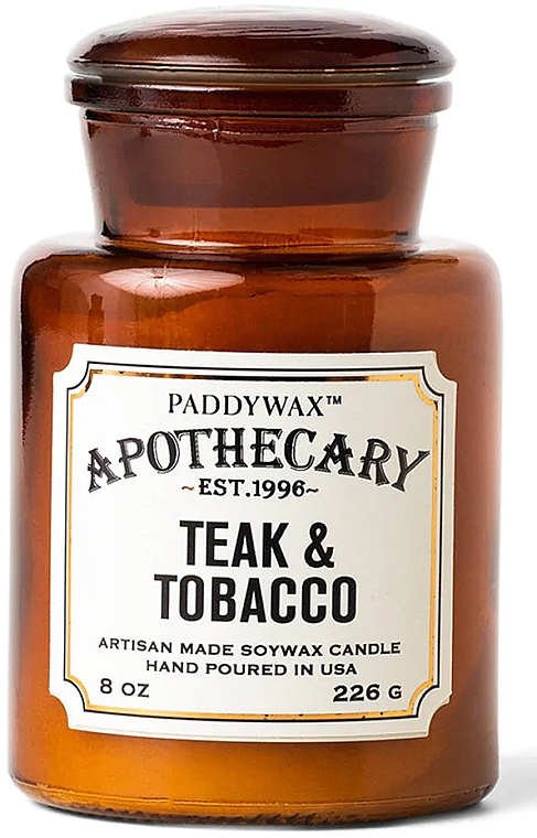 Paddywax Apothecary Teak & Tobacco - Ароматична свічка — фото N1