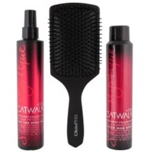 Парфумерія, косметика Набір - TIGI Catwalk Sleek Mystique Brush Set (bal/hair/150ml + spr/hair/200ml + hair/brash)