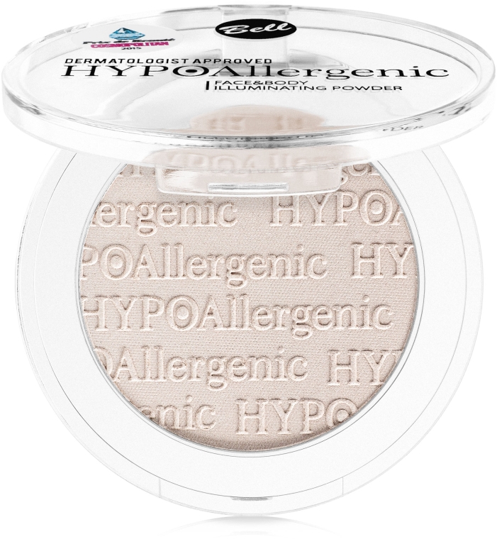 Пудра-хайлайтер для обличчя і тіла гіпоалергенна - Bell HypoAllergenic Face&Body Illuminating Powder — фото N1