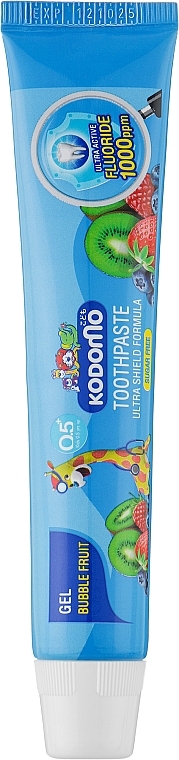 Детская гелевая зубная паста со вкусом мультифрукта - Lion Kodomo Toothpaste Gel Bubble Fruit — фото N1