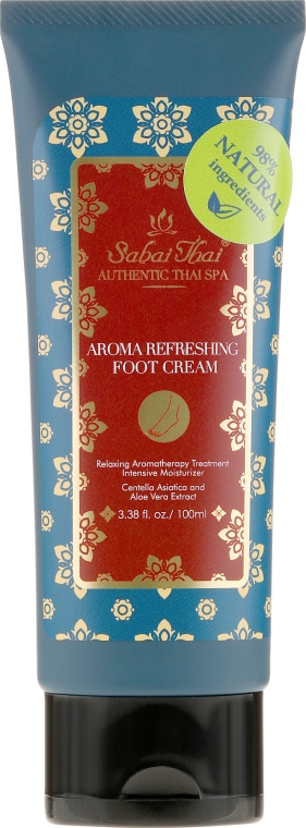 Крем для ног с экстрактом центеллы и алоэ вера - Sabai Thai Jasmine Aroma Refreshing Foot Cream — фото N1