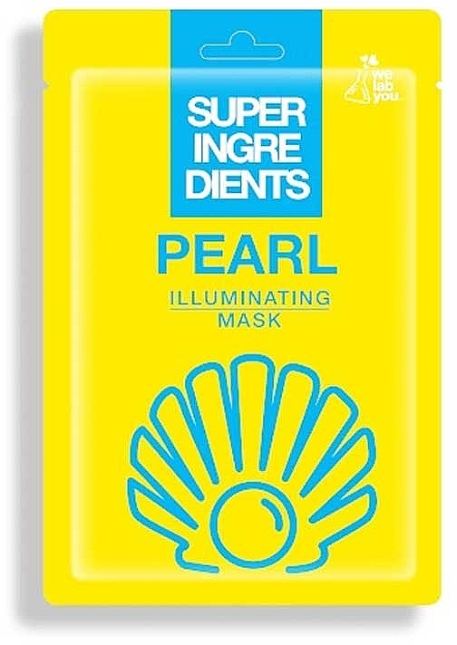 Тканинна маска для обличчя з екстрактом перлів - We Lab You Super Ingredients Pearl Illuminating Mask — фото N1