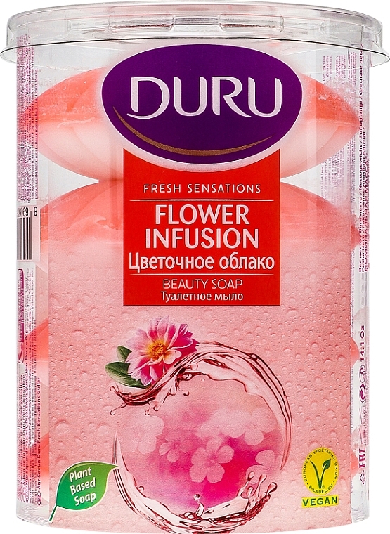 УЦЕНКА Туалетное мыло «Цветочное Облако» - Duru Fresh Sensations Flower Infusion Beauty Soap * — фото N1