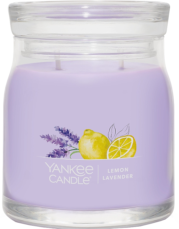 Ароматична свічка у банці "Лимон і лаванда" - Yankee Candle Lemon Lavender — фото N1