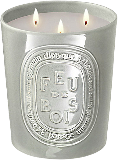 Ароматическая свеча, 3 фитиля - Diptyque Feu de Bois Candle — фото N1