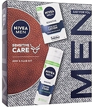 Набір - NIVEA Men Sensitive Care (foam/200ml + lot/100ml) — фото N1