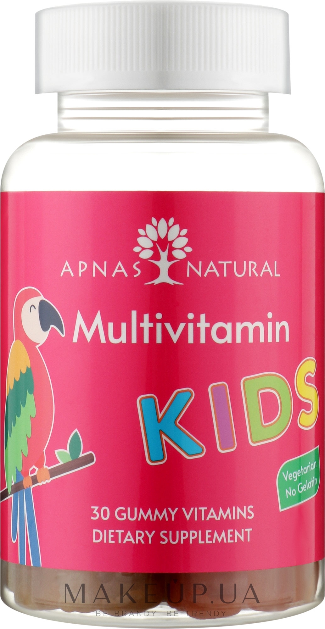 Мультивітамін для дітей, 30 жувальних пастилок - Apnas Natural Kids — фото 30шт