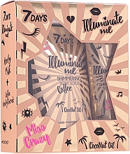 Парфумерія, косметика Набір - 7 Days Illuminate Me Miss Crazy №1 (b/milk/150ml + b/scrub/200g)