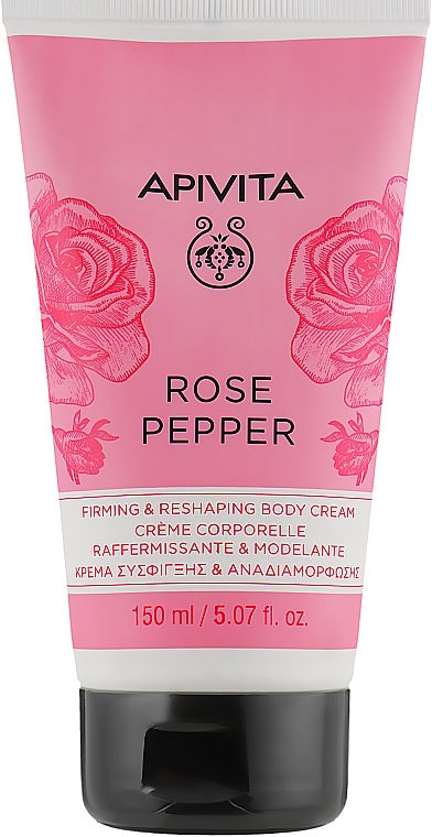 Укрепляющий корректирующий крем для тела с розовым перцем - Apivita Rose Pepper Firming & Reshaping Body Cream