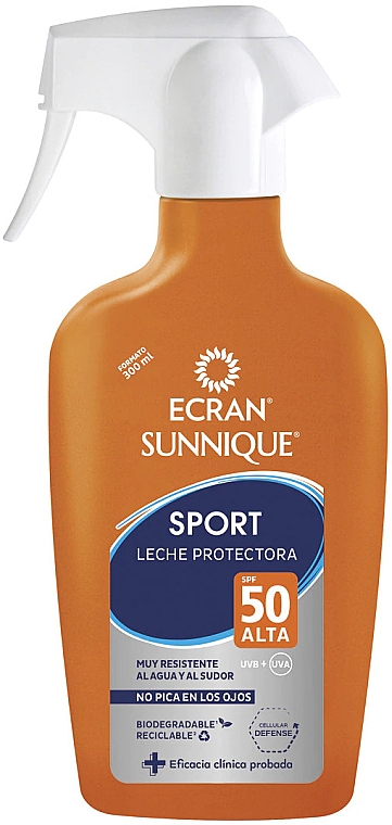 Сонцезахисне молочко-спрей - Ecran Sunnique Spray Sport Protective Milk SPF50 — фото N1