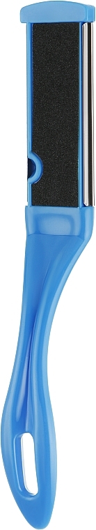 Терка для ног двусторонняя, комбинированная (металл + наждачка), TM-02, синяя - Beauty Luxury — фото N2