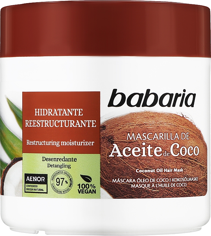 Маска для волос с кокосовым маслом - Babaria Hair Mark Coconut Oil — фото N3